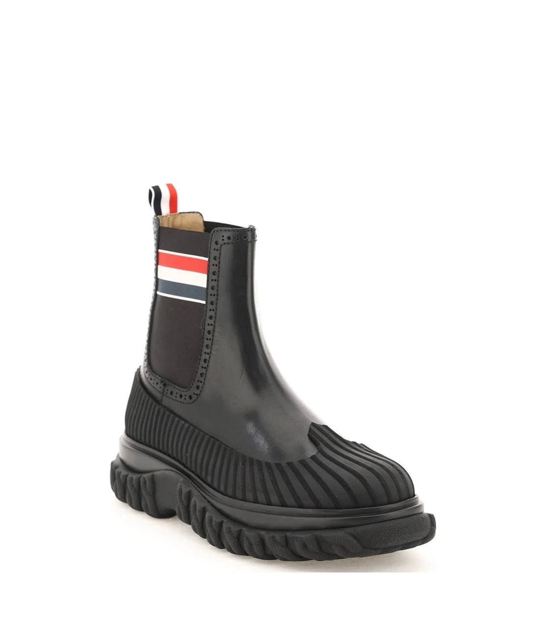 THOM BROWNE - Thom Browne RWB Striped Chelsea Boots