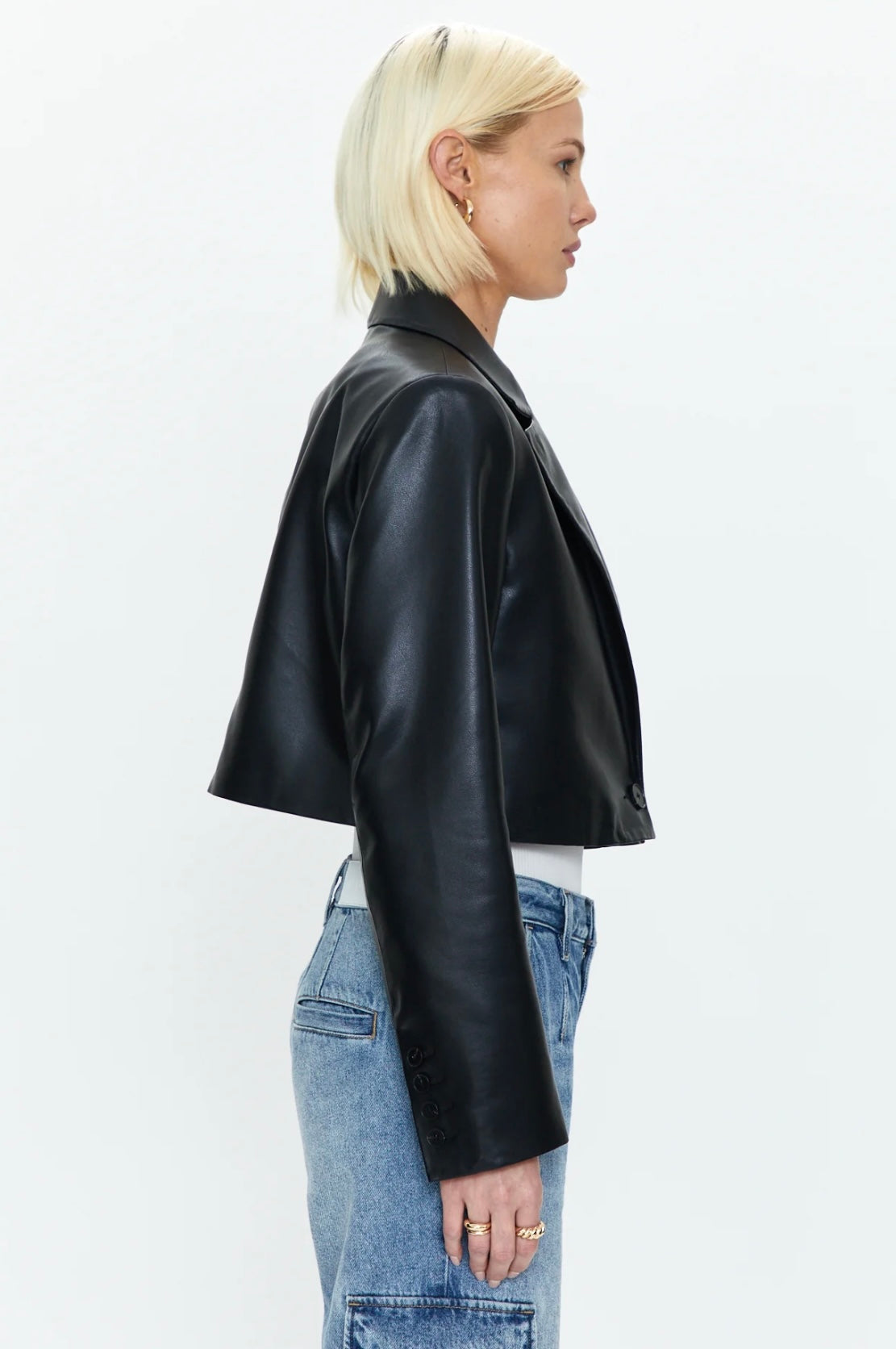 PISTOLA - JOLIE CROPPED BLAZER - NOIR