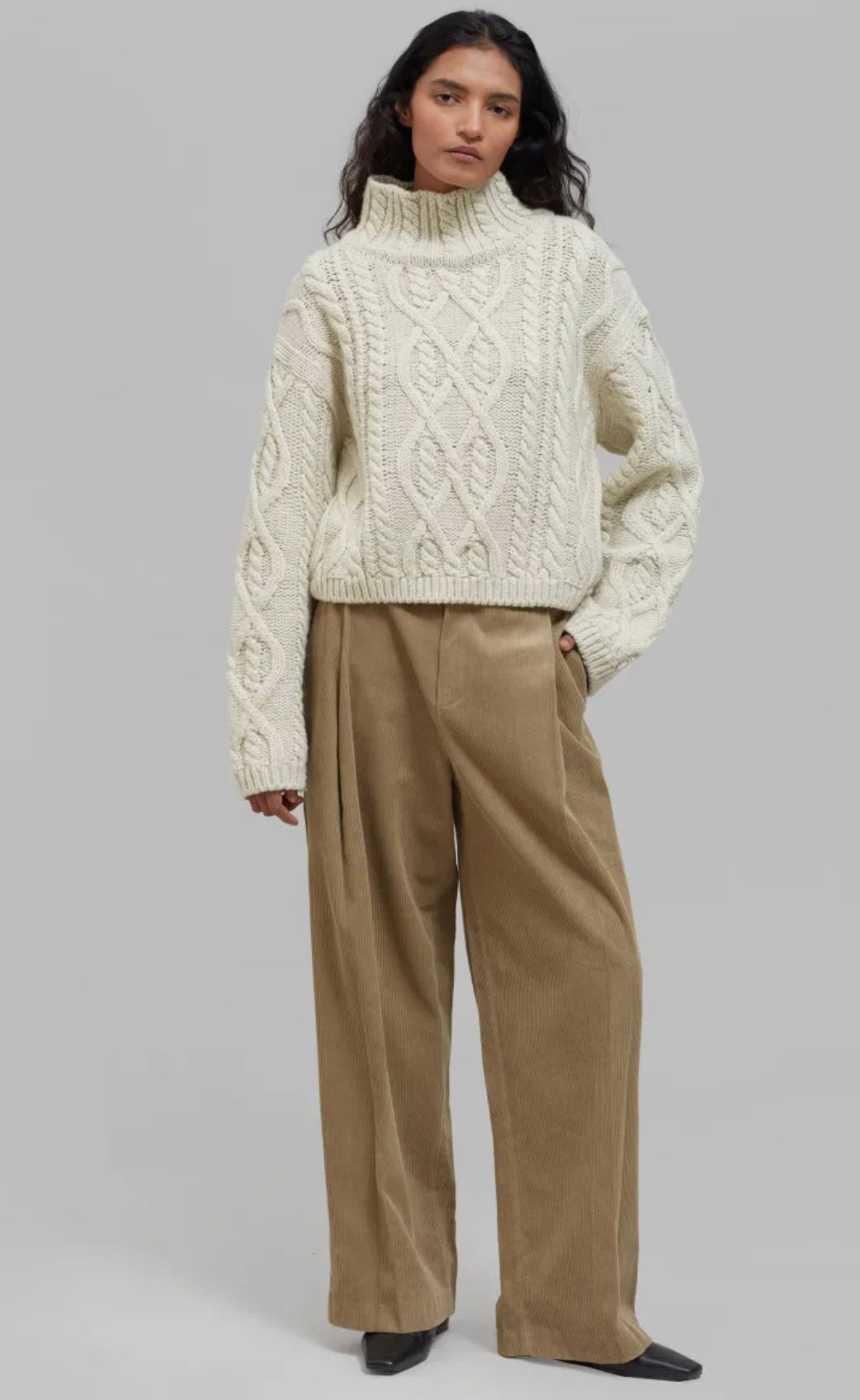 FRANKIE SHOP
Estrid Corduroy Wide Pants - Taupe