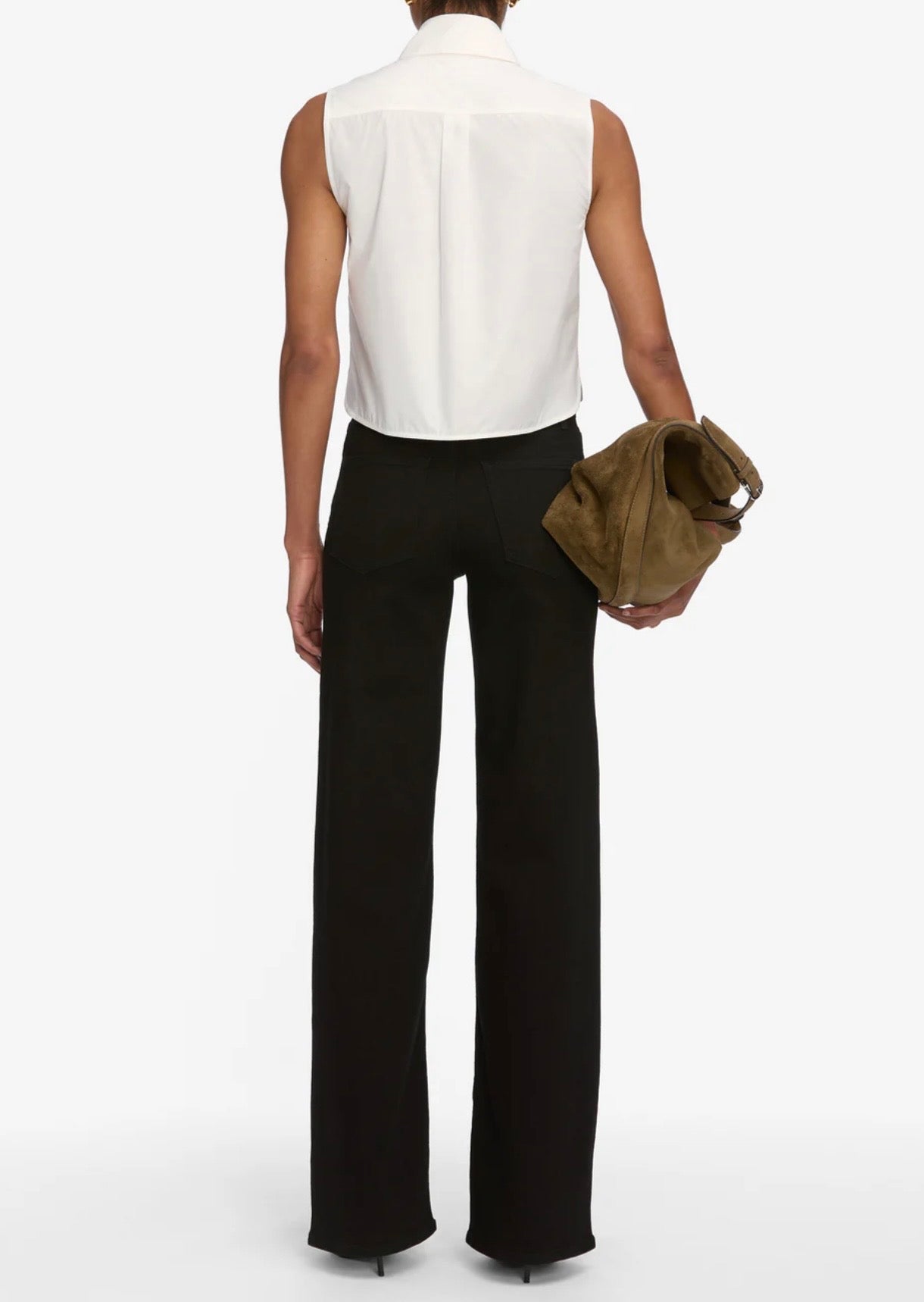 FRAME LE SLIM PALAZZO JEANS IN BLACK WASH