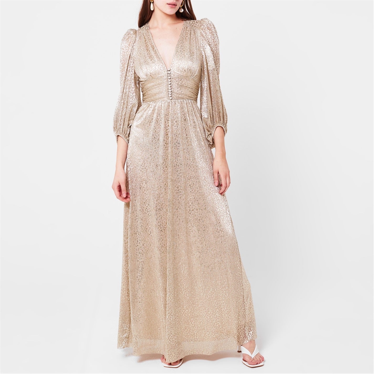 Ba&Sh Celie Metallic Dress