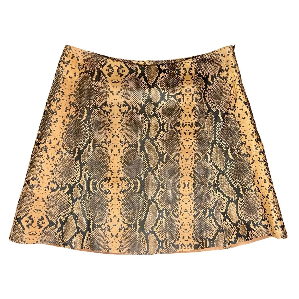 VEDA snake print mini leather skirt