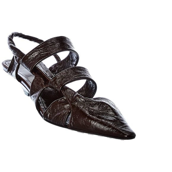 BOTTEGA VENETA leather point slingbacks