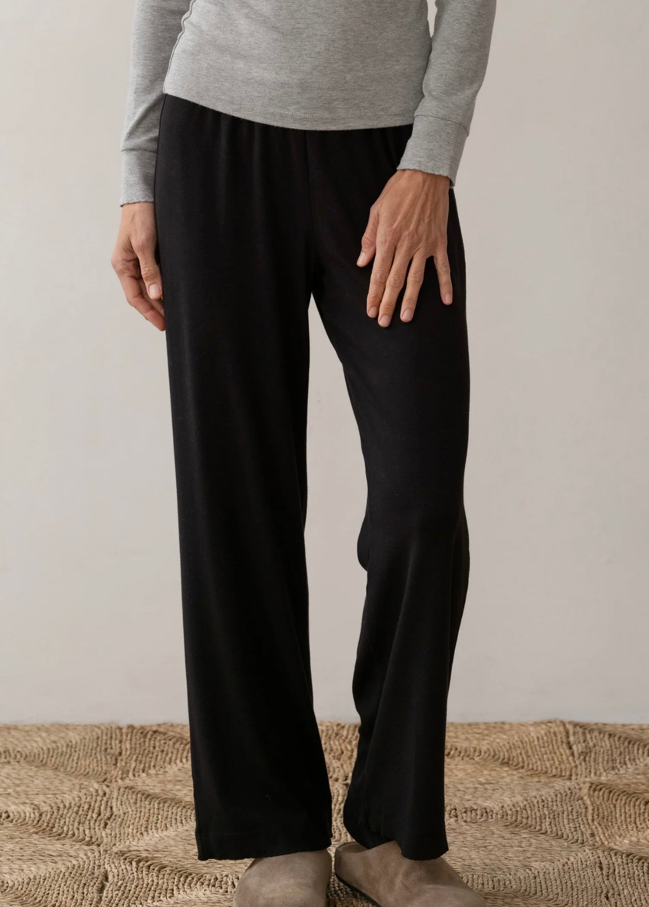 Donni The Baby Rib Scallop Pant, S