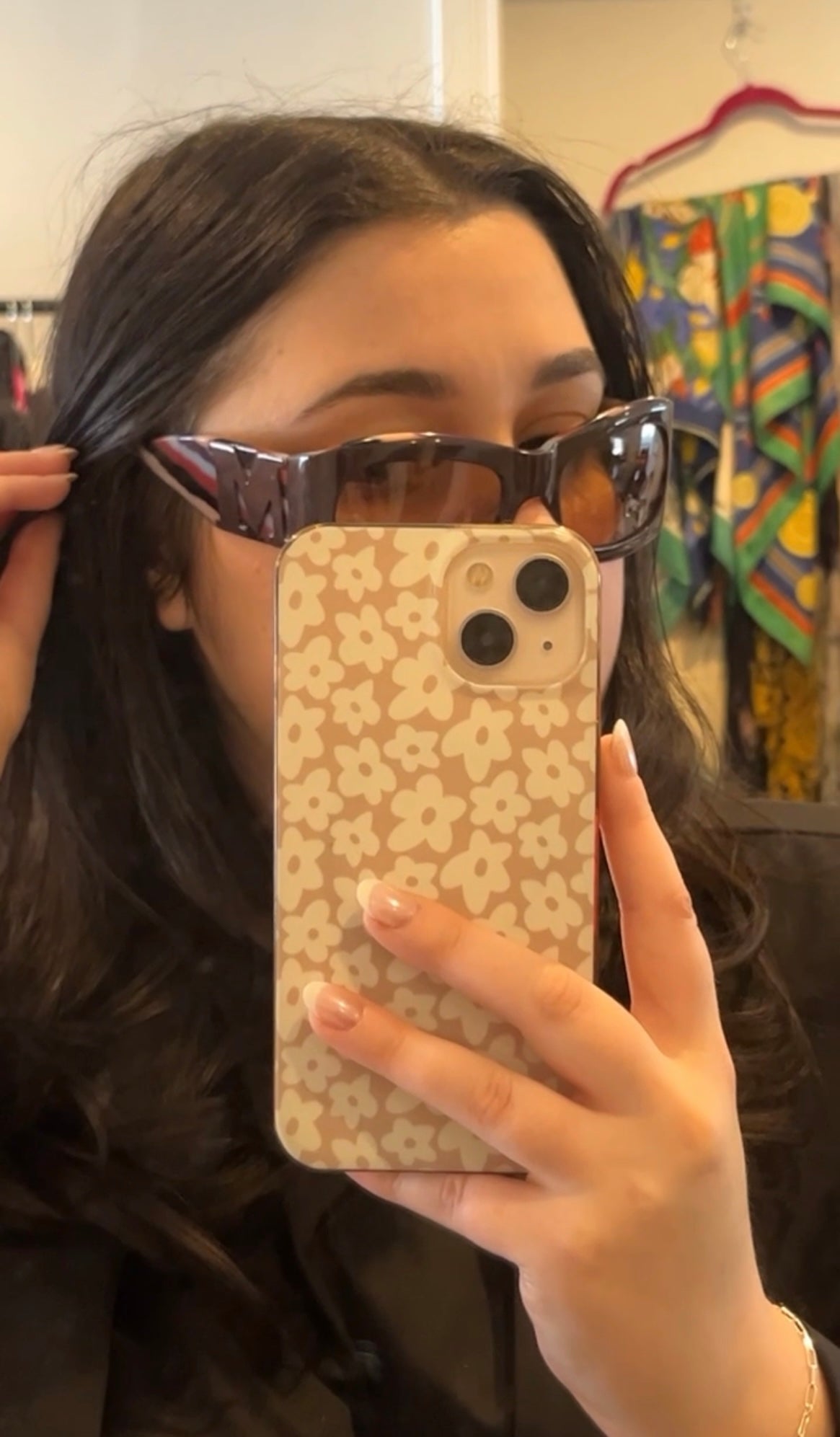 MISSONI purple sunglasses with multi colour arms