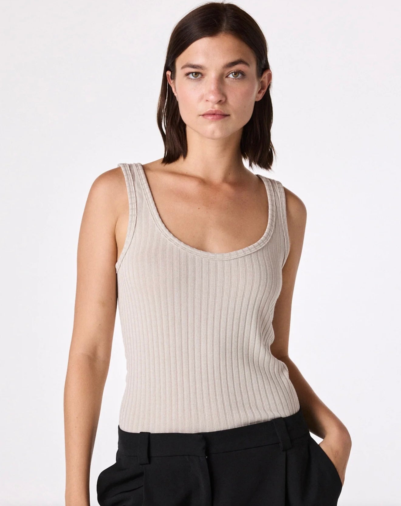 LELUXE - Marin Tank in Taupe