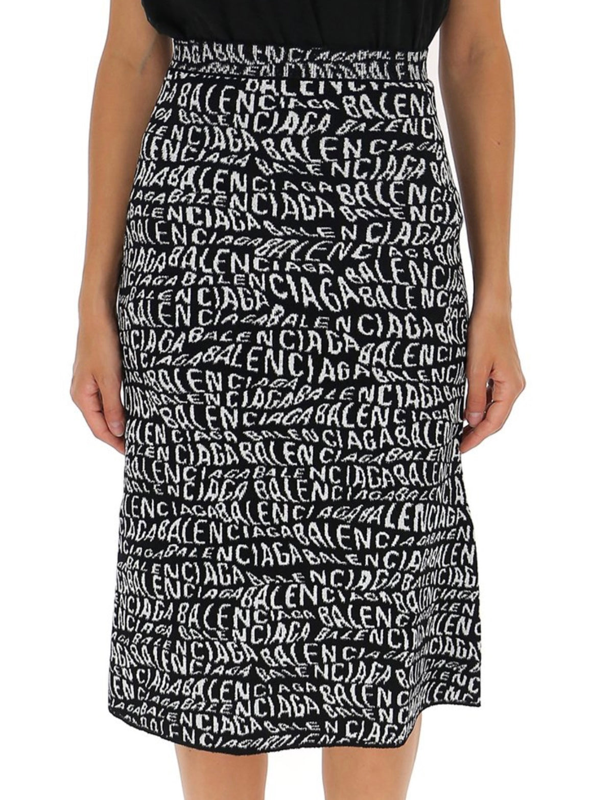 BALENCIAGA - LOGO KNIT SKIRT