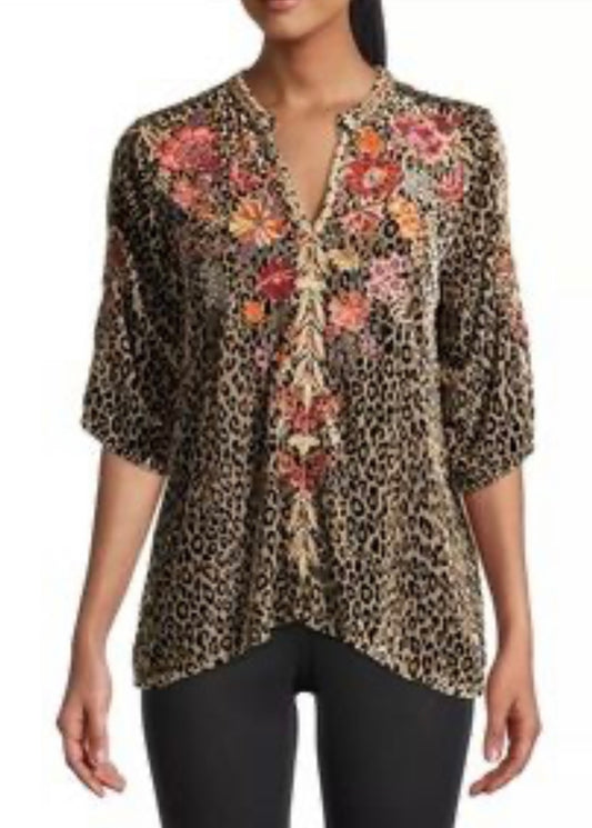 Johnny Was Women's Taline Easy V-Neck Top - Multi