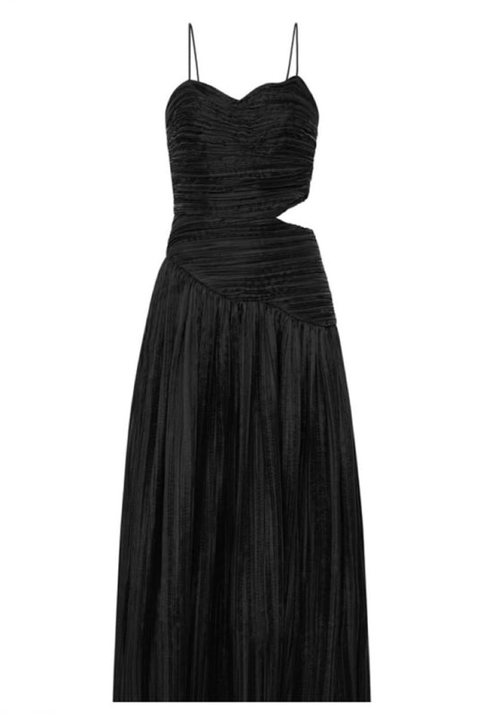 AJE black wave maxi dress with cutout