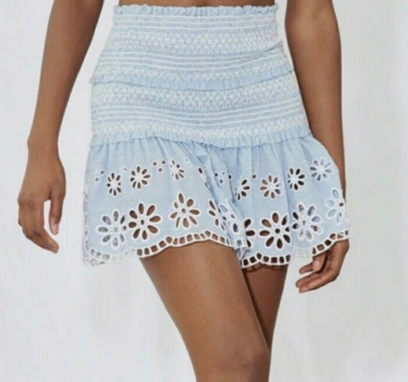 Saylor - Blue & White Miniskirt