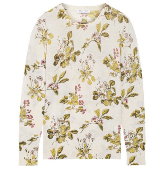 EQUIPMENT - FLORAL PRINT CREWNECK SWEATER