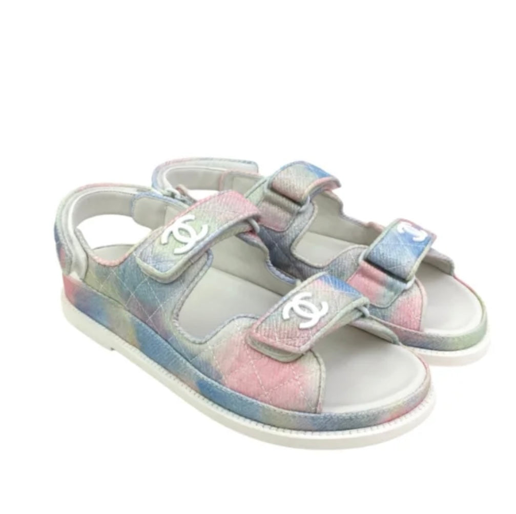 Preloved CHANEL -
Rainbow Dad Sandals