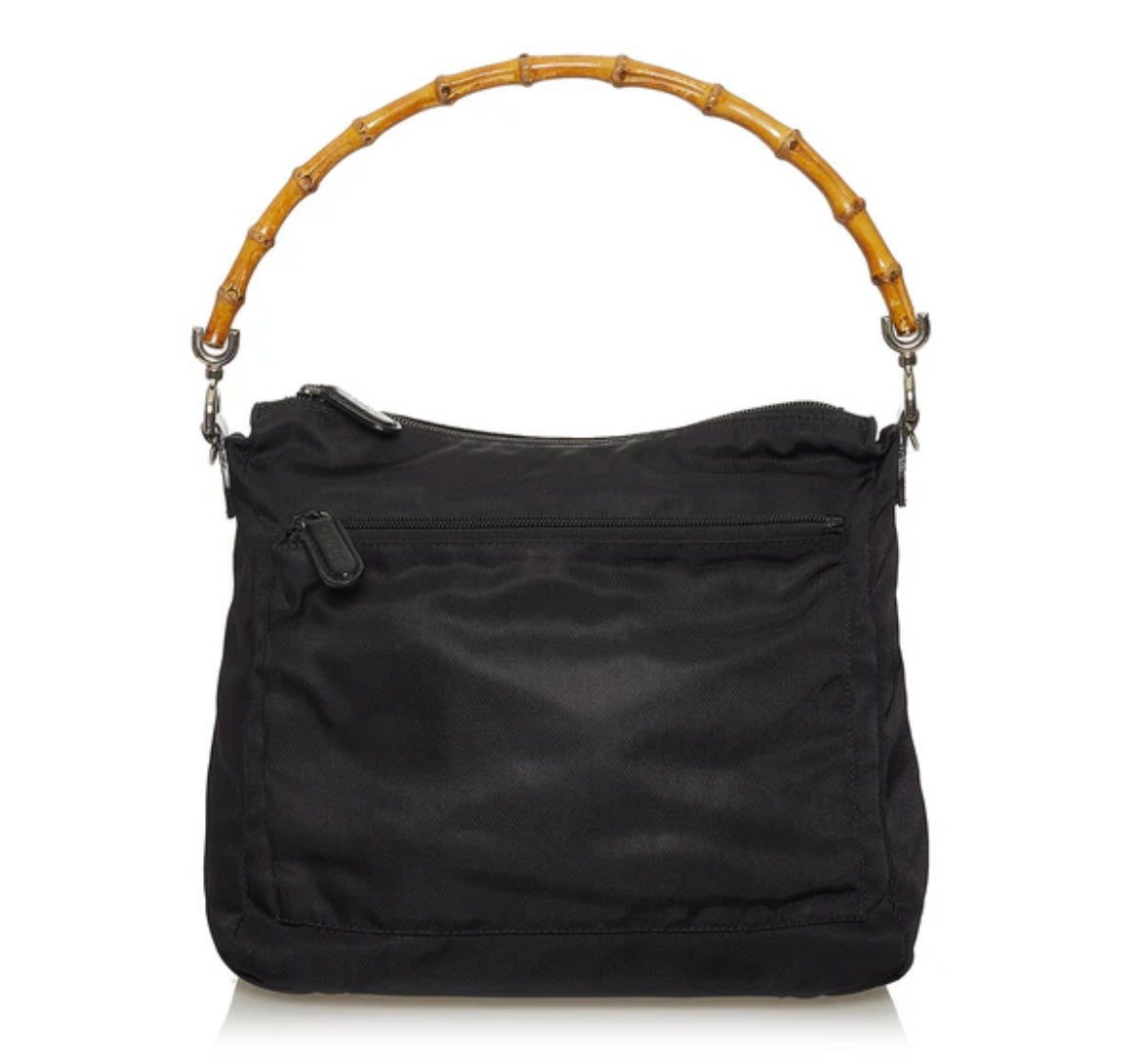GUCCI bamboo nylon bag