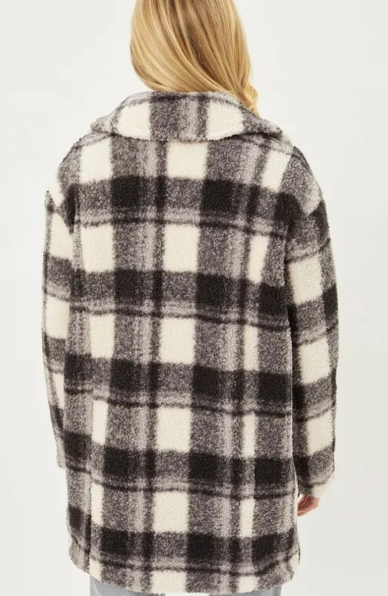 Love Tree - Plaid Sherpa Women’s Mo Lined Jacket