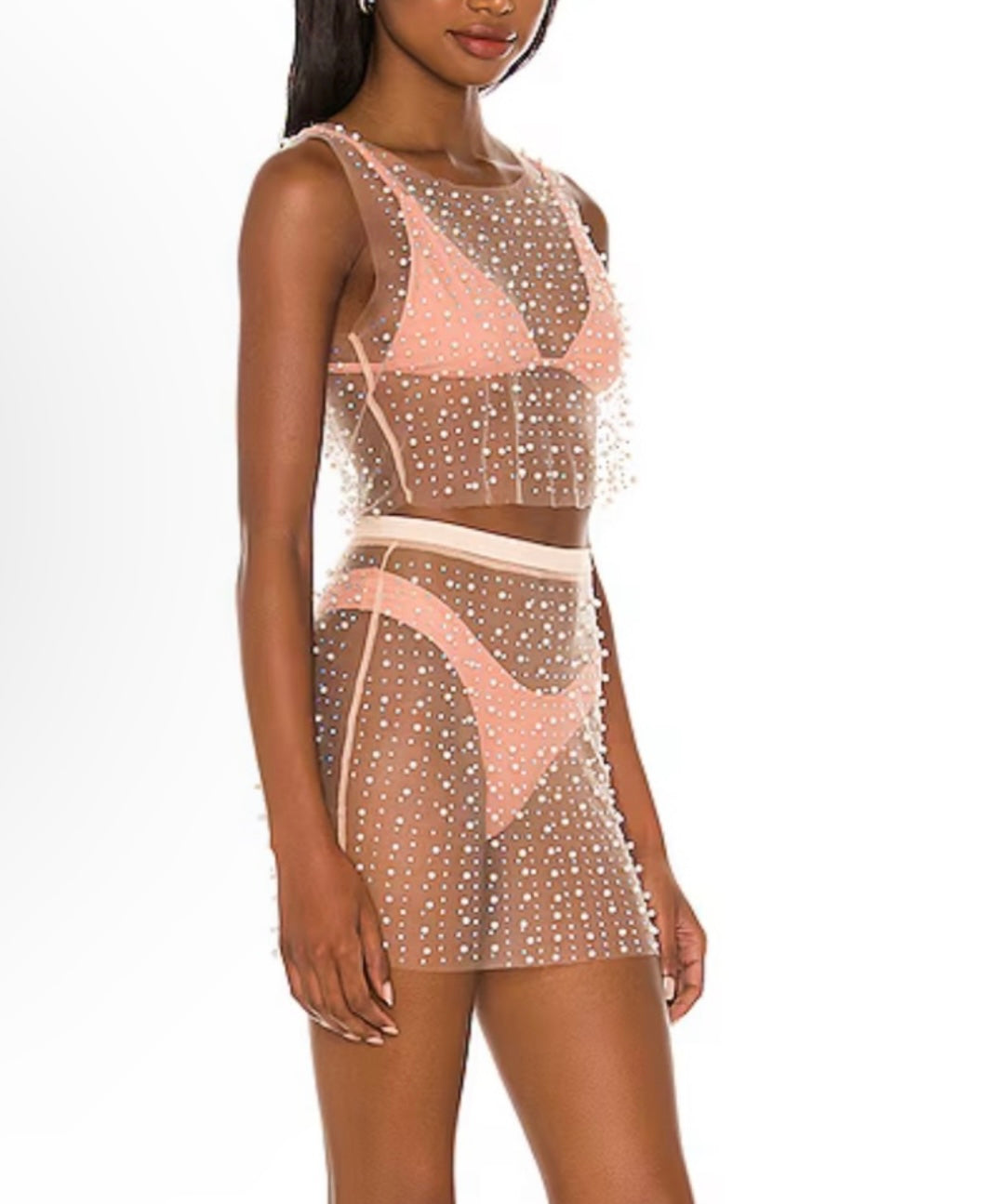 BEACH BUNNY -  Glitzy Pearl Mesh Set
