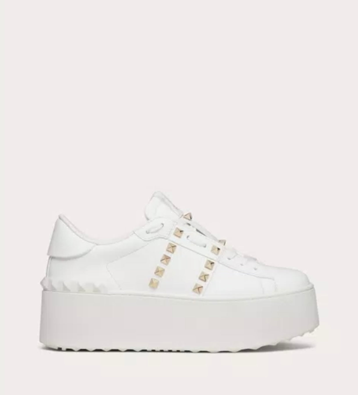 VALENTINO - FLATFORM ROCKSTUD UNTITLED TRAINER IN CALFSKIN