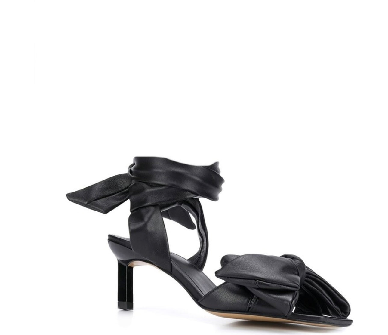 Ganni Bow Detail Kitten Heel Sandals