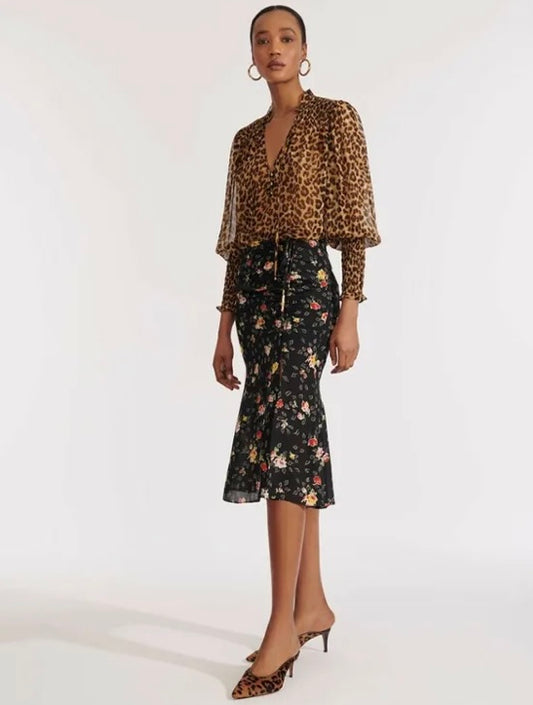 VERONICA BEARD cheetah blouse