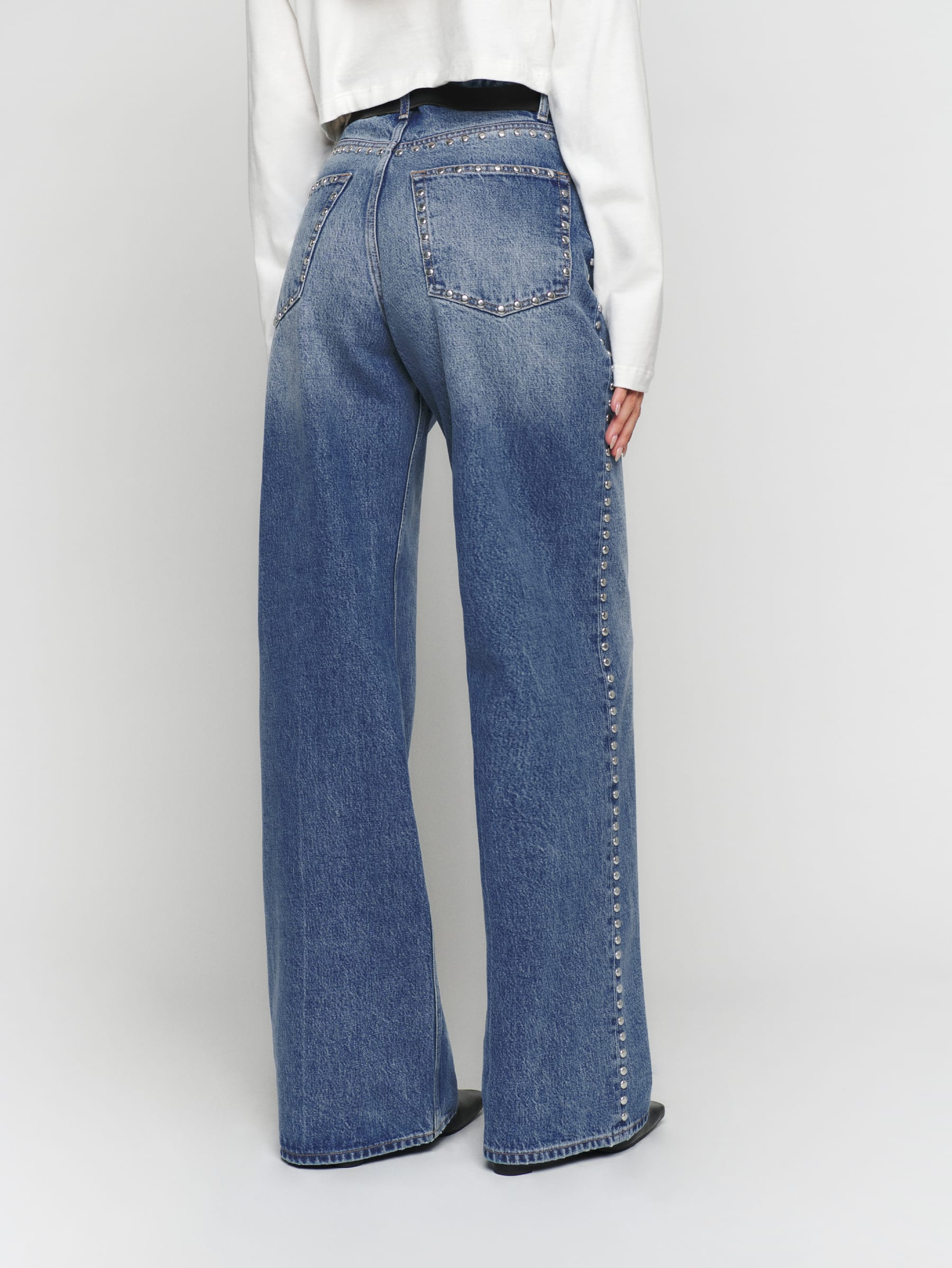 REFORMATION cary high rise slouchy wide leg jeans