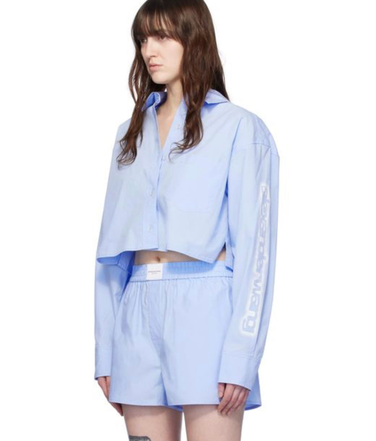 T BY ALEXANDER WANG
BUTTON CROP SHIRT