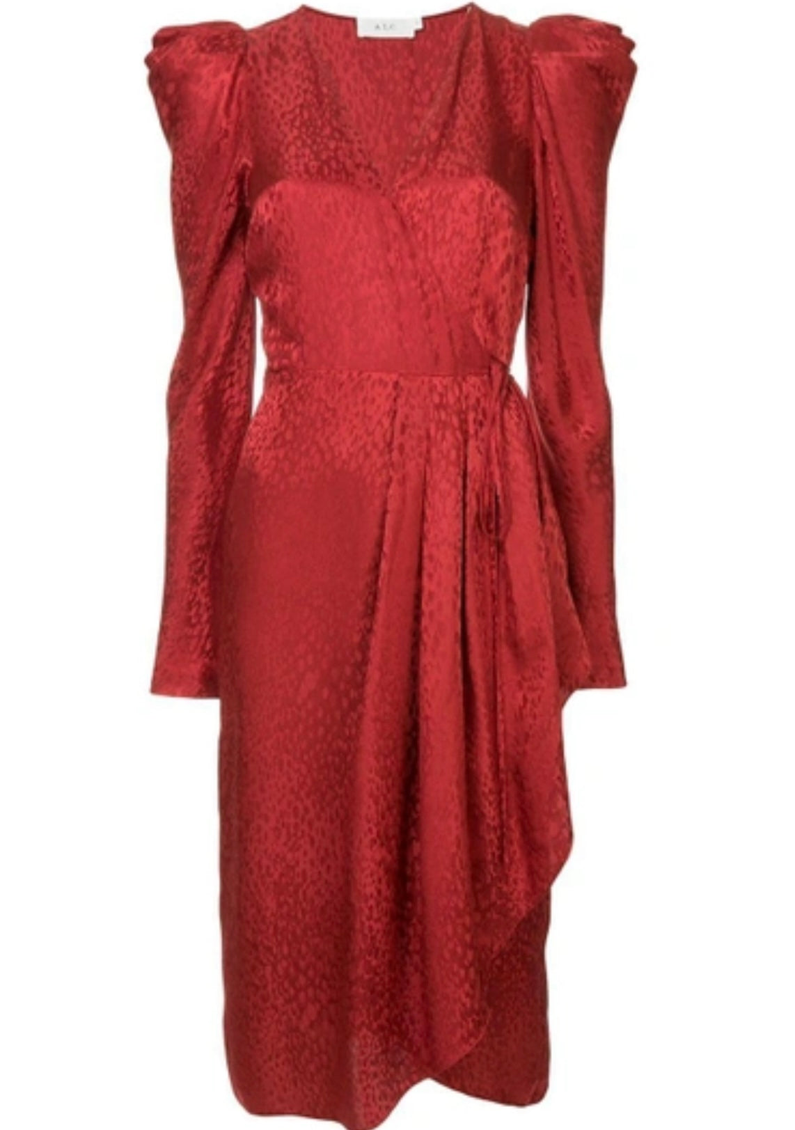 A.L.C. - Carolina Wrap long sleeve red Dress