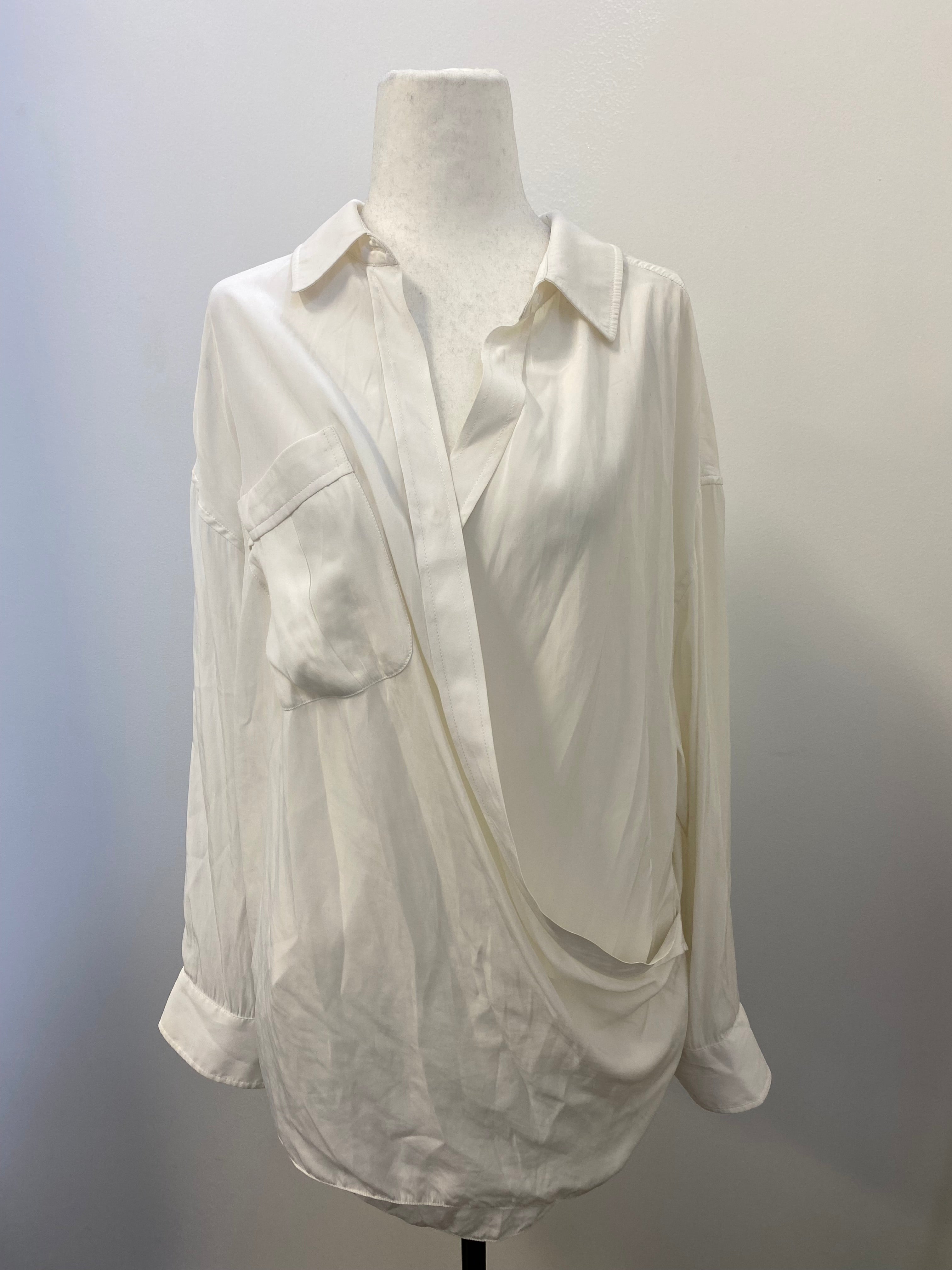 Smythe Satin Drape Blouse