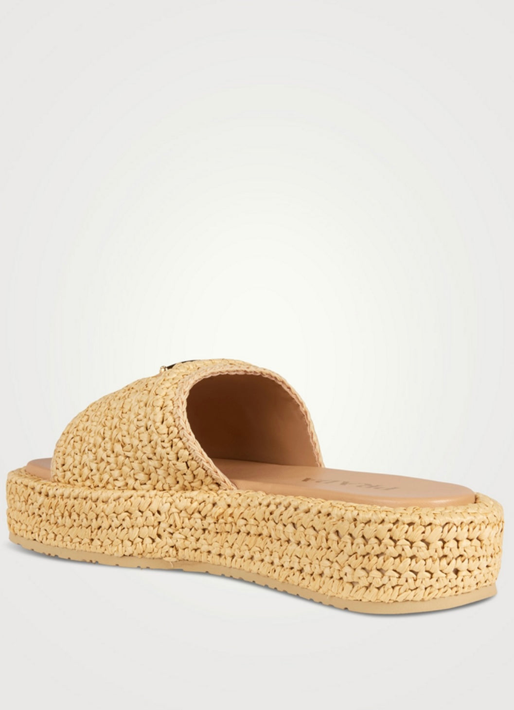 PRE-LOVED PRADA
Raffia Flatform Slide Sandals