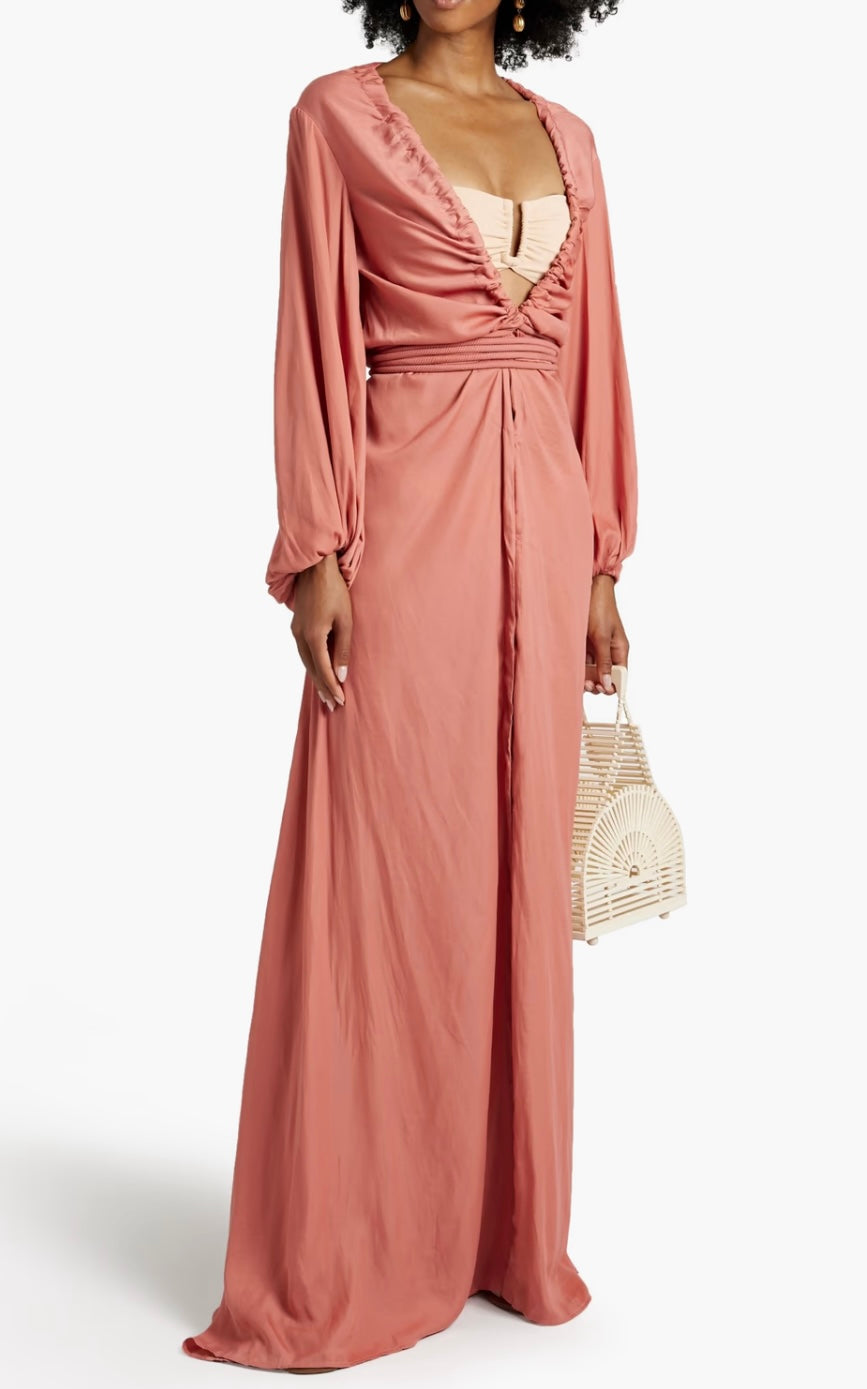 ANDREA IYAMAH
Neema gathered voile maxi dress