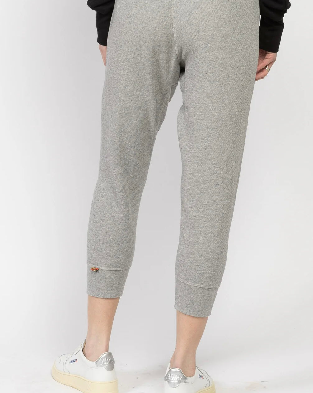 FREE CITY grey 3/4 sweats with orange bird