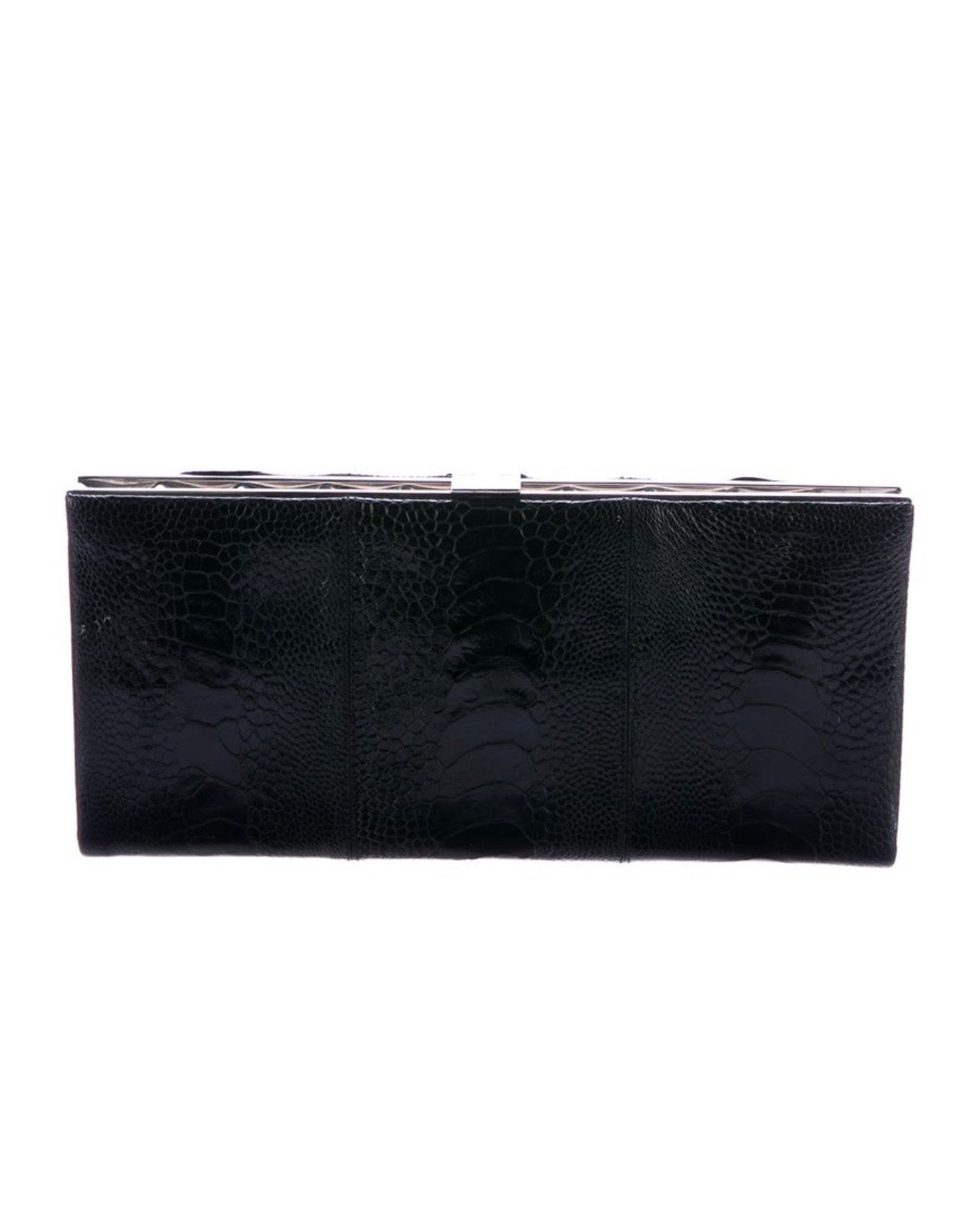 Christian Louboutin rectangular croc clutch/shoulder bag