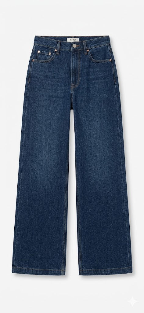 PISTOLA dark blue straight leg/wide leg jean