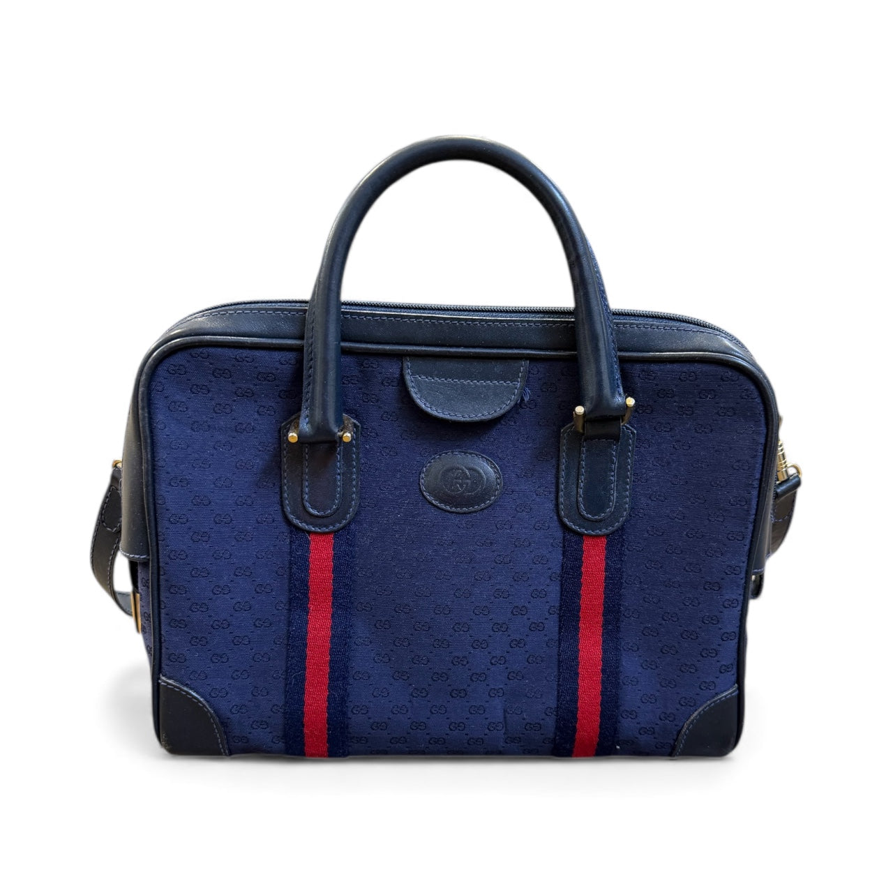 Gucci Vintage GG Supreme Monogram Web Handbag, O/S