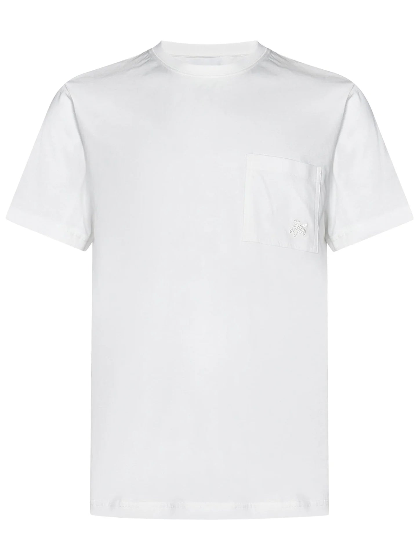 VILEBREQUIN white tshirt with embroidered turtle on pocket