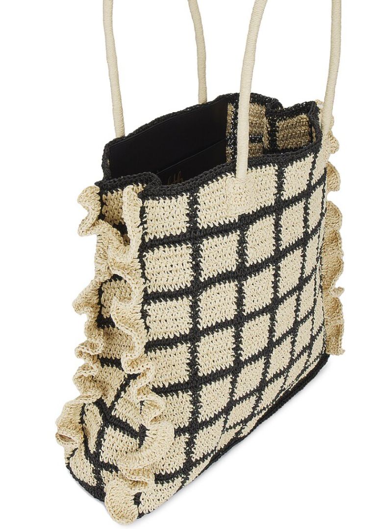 Beige & Black BTB LOS ANGELES BTB LOS ANGELES raffia bag (tan/black), ONE SIZE