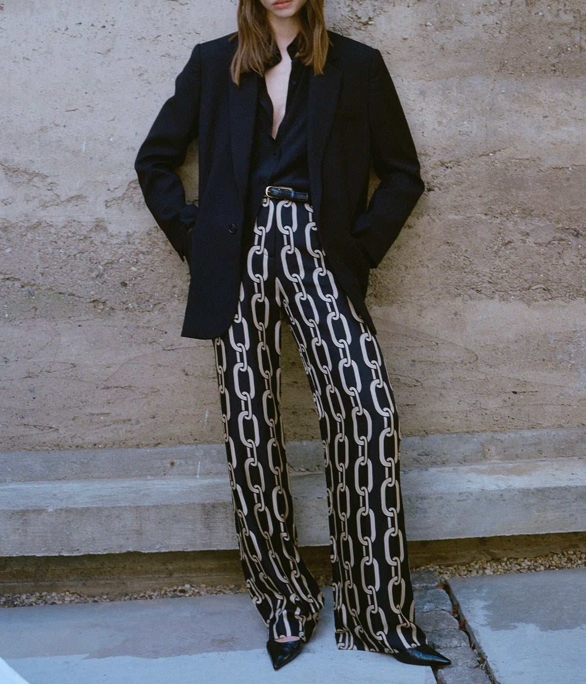 Nili Lotan Printed Silk Pant