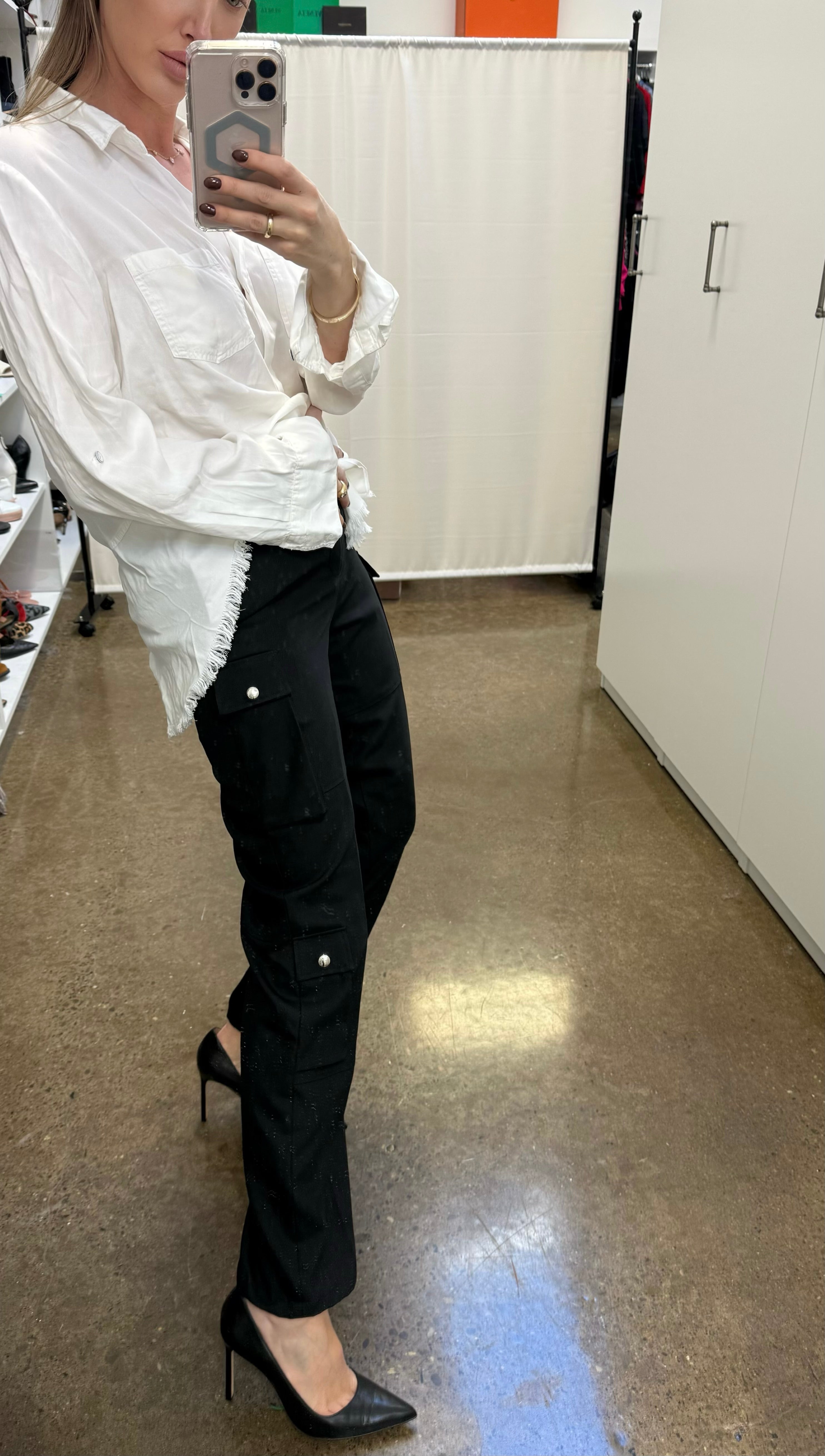 GIVENCHY - BLACK CARGO PANTS
