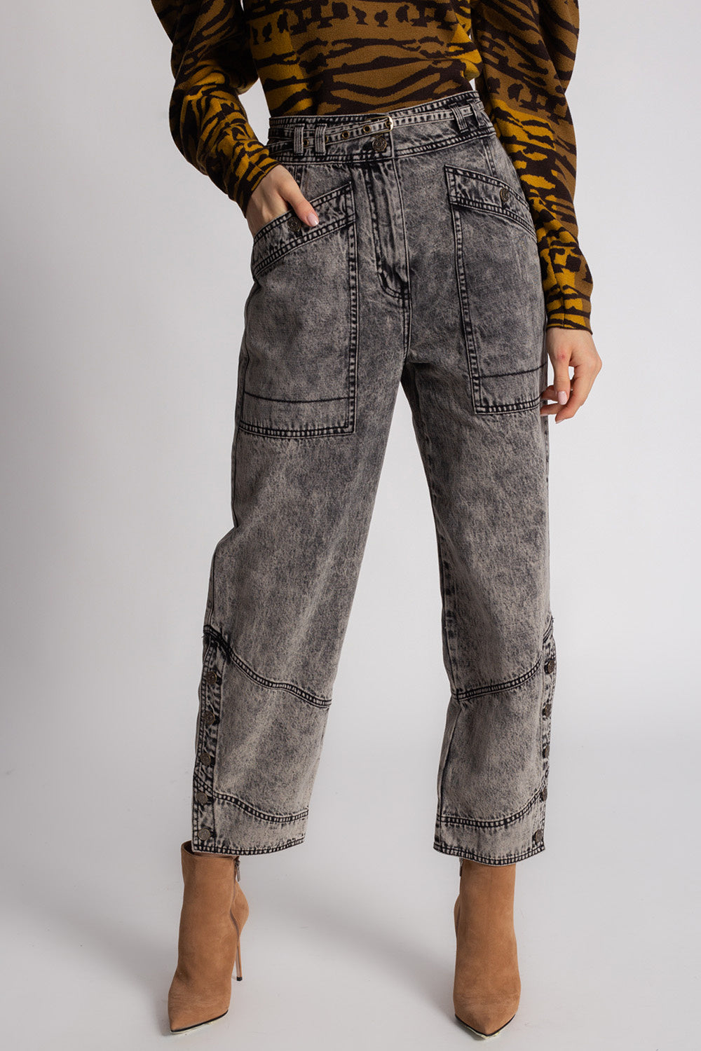 ULLA JOHNSON acid wash jeans