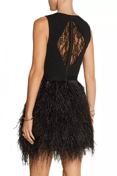 Alice & Olivia Mini Feather Dress