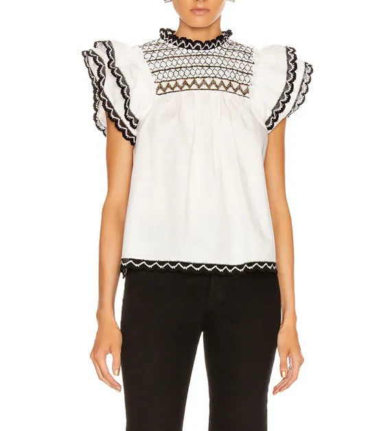 Ulla Johnson Mock Neck Blouse