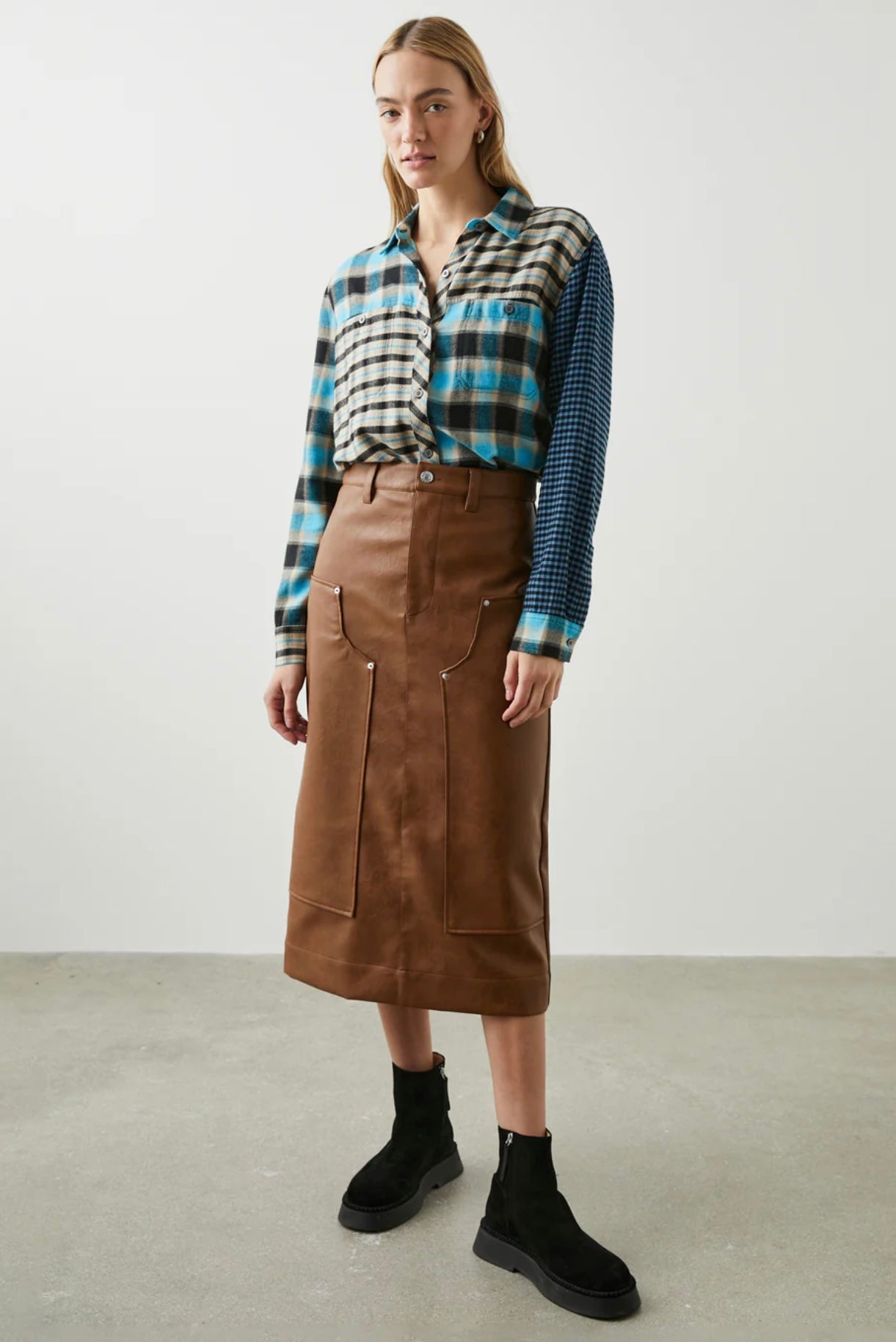 RAILS - Amos Skirt & Mathis Jacket 
Russet