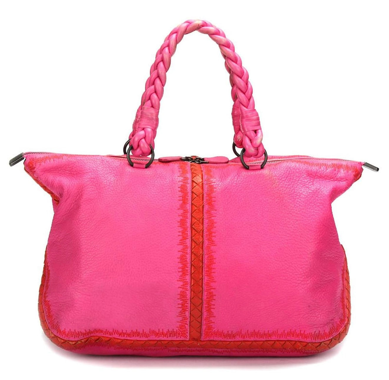 Bottega Veneta Borsa Cervo Handbag in Pink Leather