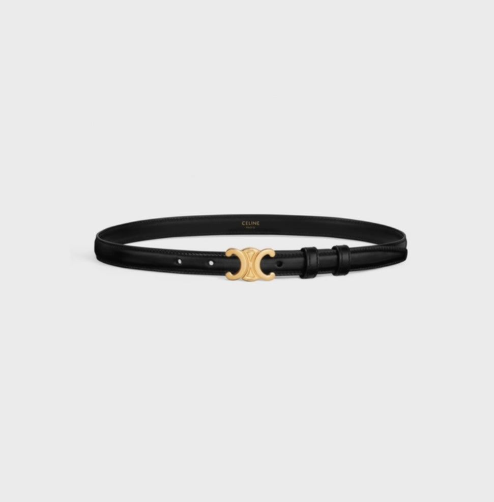 CELINE - SMALL TRIOMPHE BELT IN TAURILLON LEATHER
BLACK