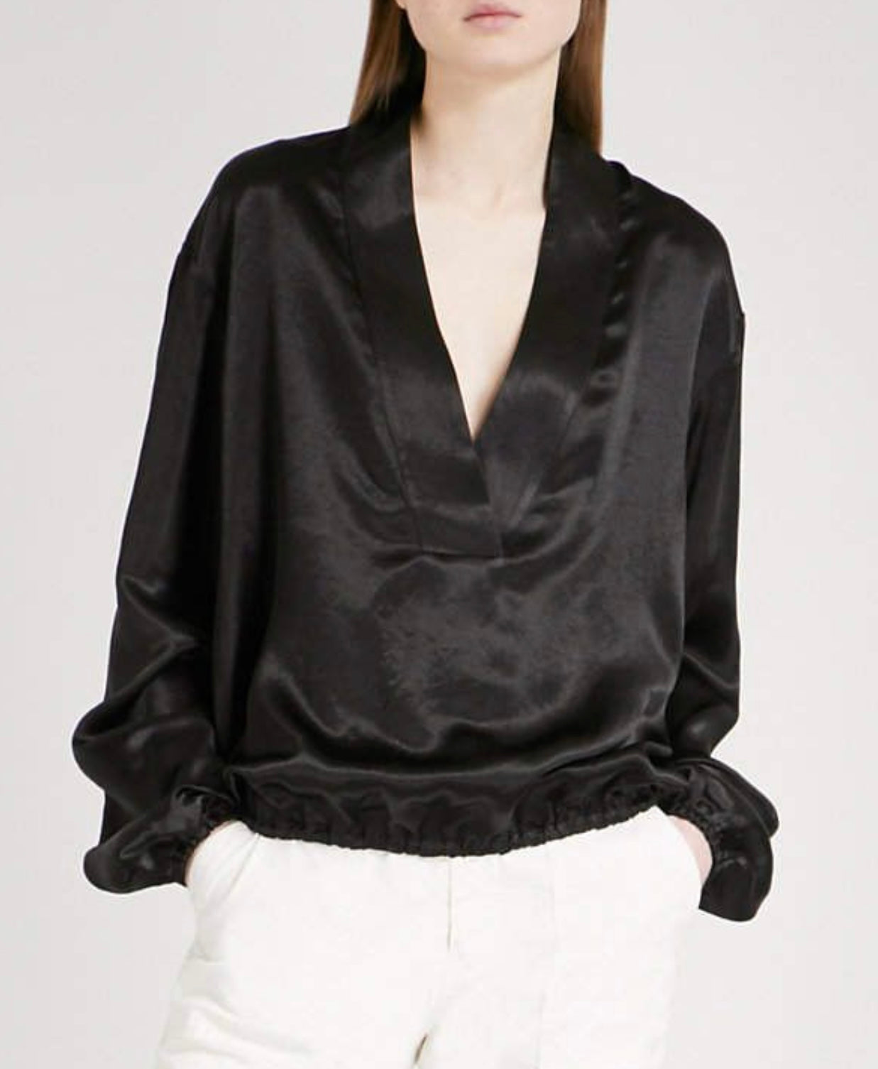 NILI LOTAN
Kensington Satin Blouse In Black