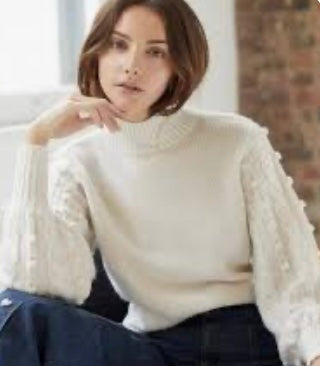 Autumn Cashmere Pom Pom Sleeve Sweater