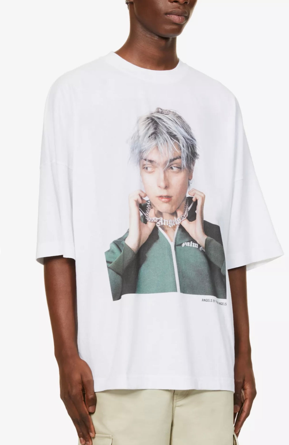 PALM ANGELS
Palm Angels x Sims graphic-print cotton-jersey T-shirt