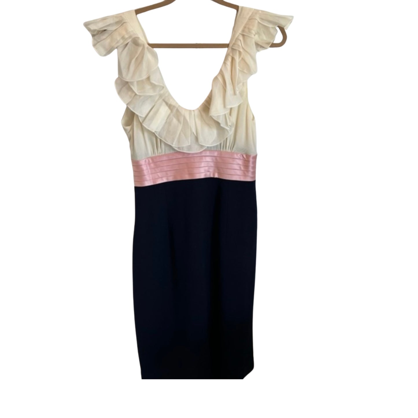 ESCADA navy, pink, white dress