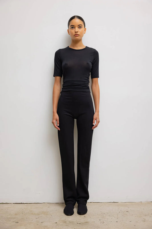 LESET Rio high waist straight pant II in black