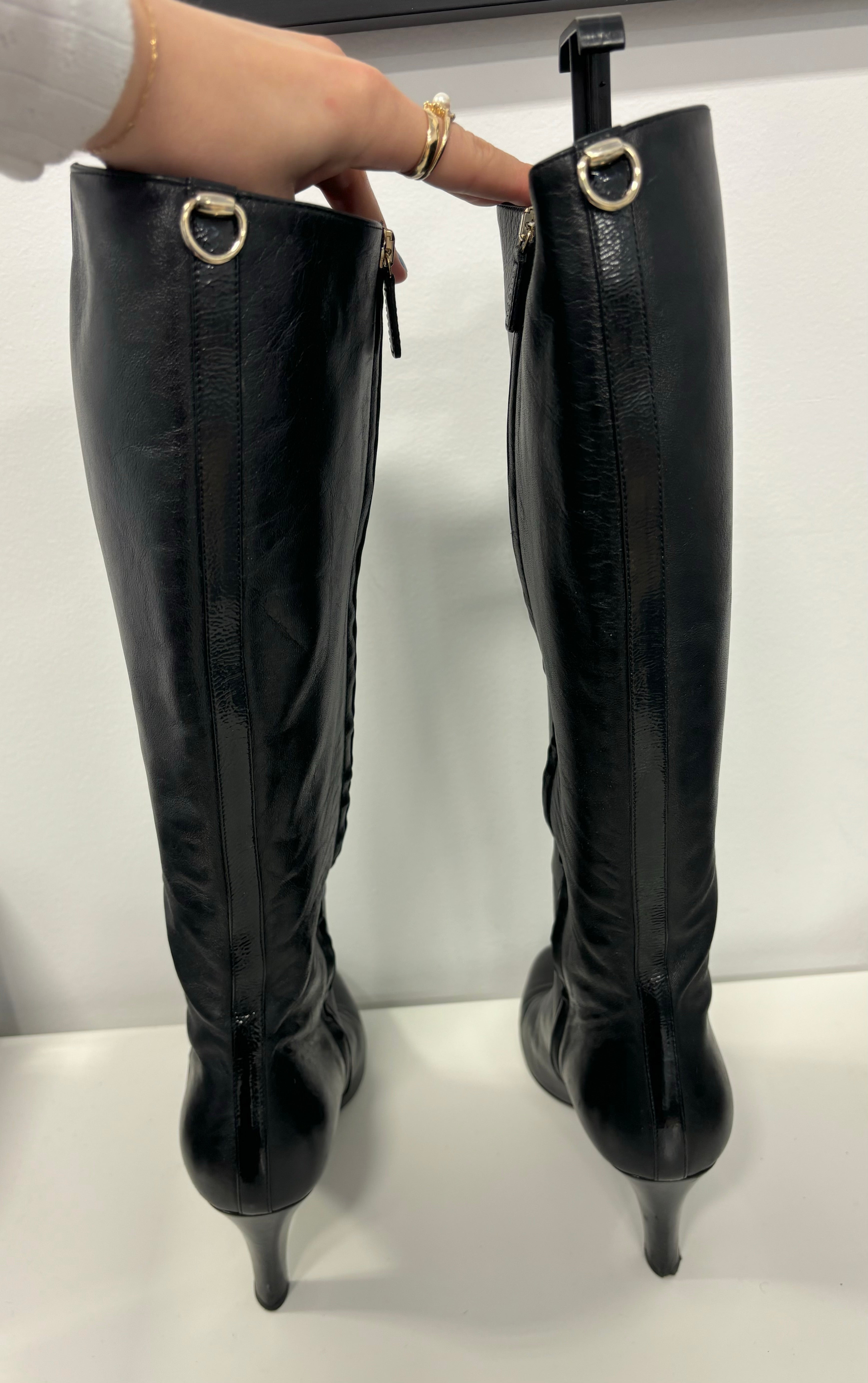 Gucci Leather Knee High Boots