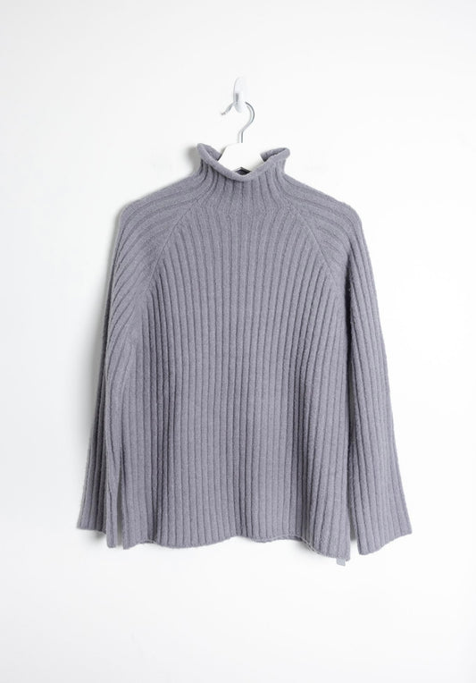 SIMONETT - Knit Grey Set (skirt & turtleneck)