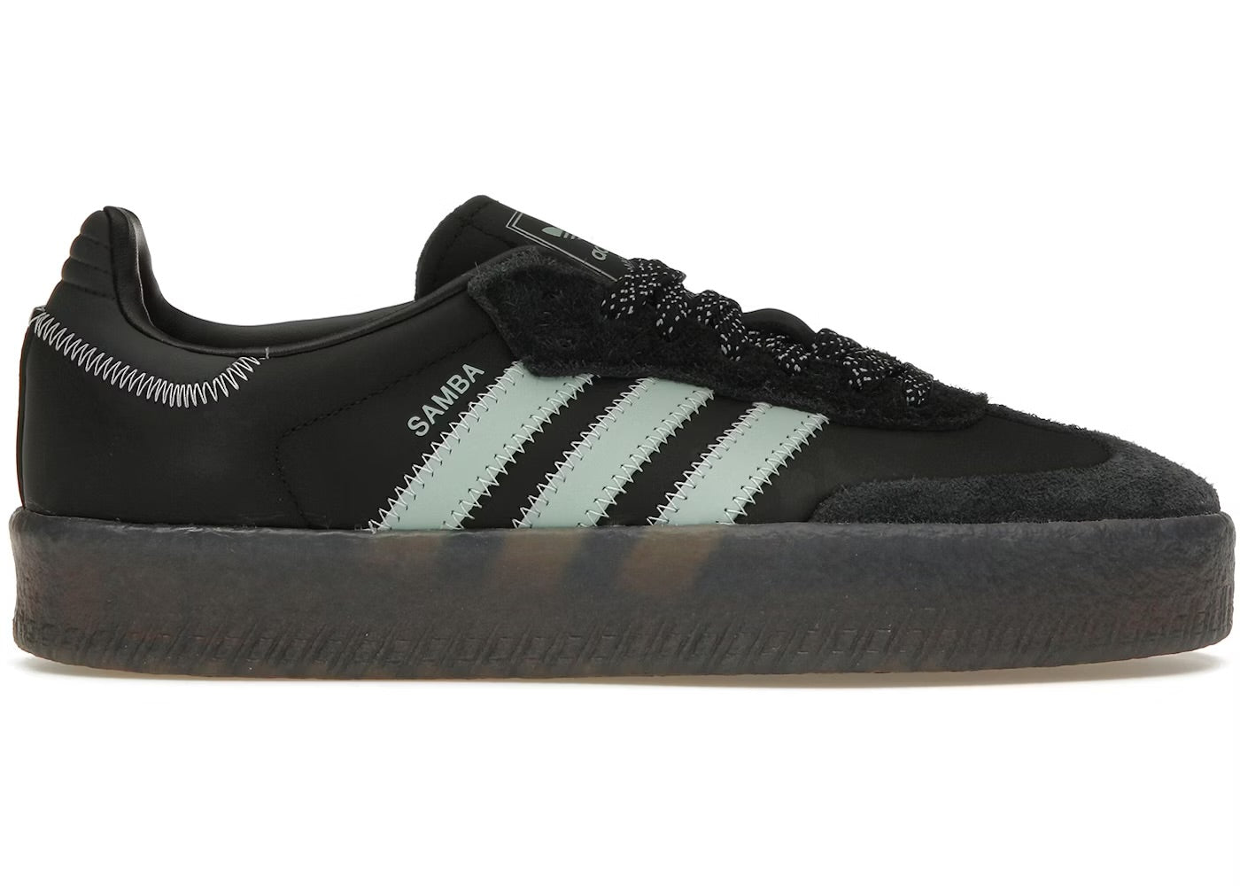 ADIDAS samba "core black/haze green" sneakers